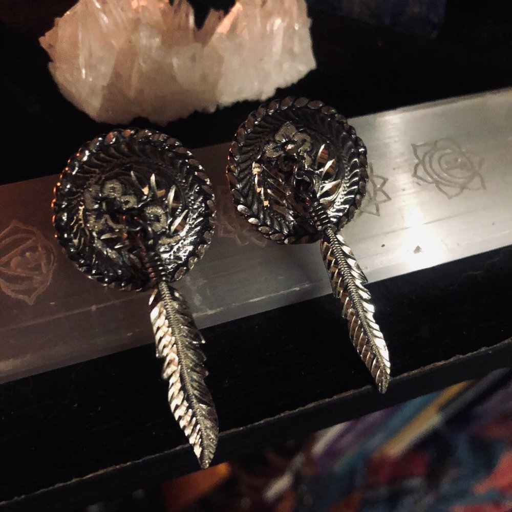 Sterling Silver Vintage Dreamcatcher Earrings